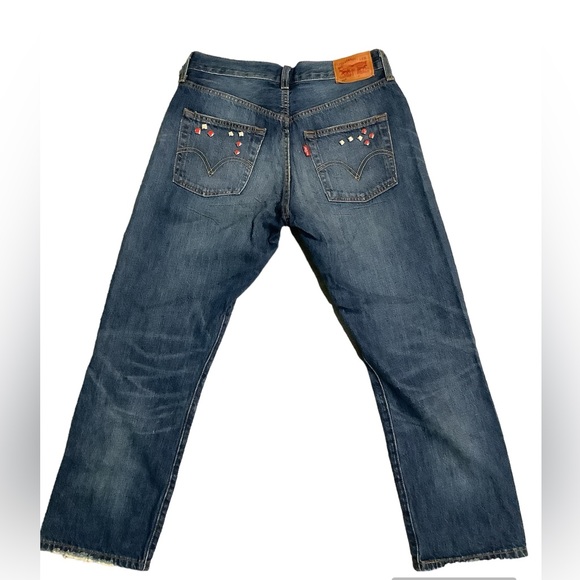 Levi’s Embellished Shrunken 501 Jeans - Picture 3 of 7